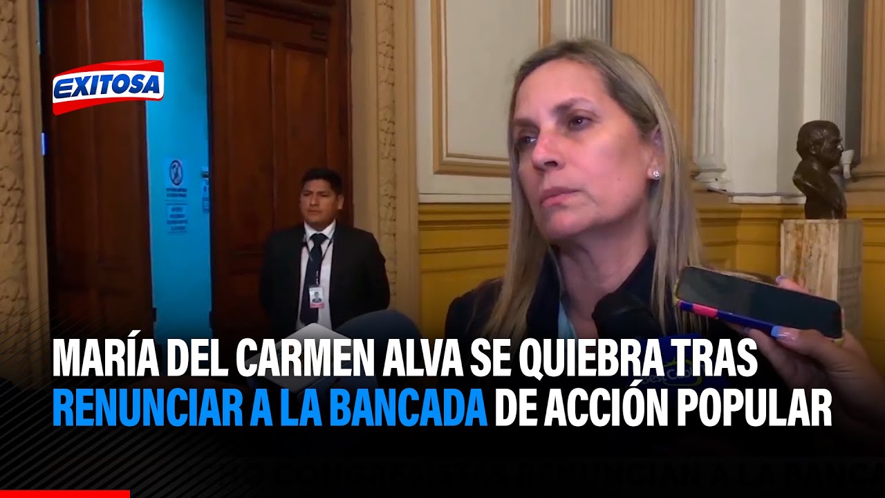 🔴🔵Mar&iacute;a del Carmen Alva se quiebra EN VIVO tras renunciar a la bancada de Acci&oacute;n Popular