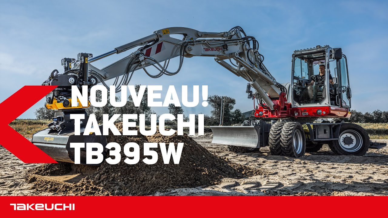 NOUVEAU! Takeuchi TB395 W: Excavatrice mobile | TAKEUCHI BENELUX