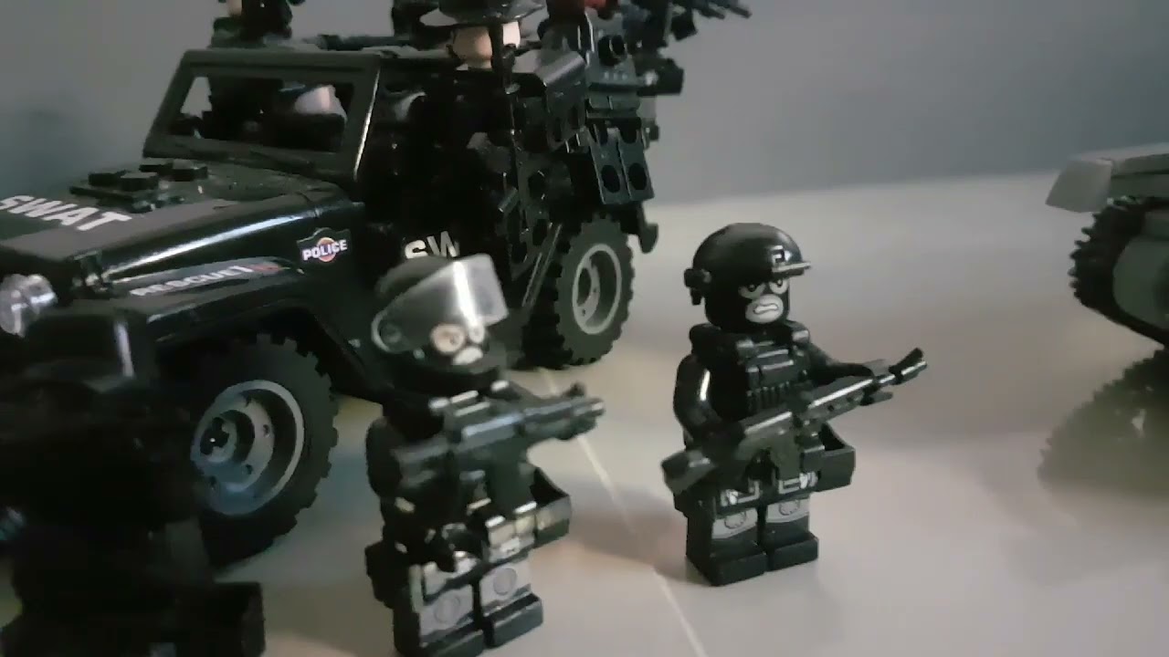 Lego WW II|BT-7 RUSSIAN TANK & S.W.A.T JEEP #lego#legoww2 #legoswat