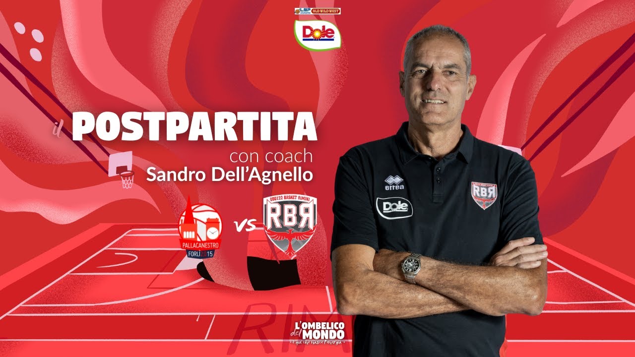 Unieuro Forlì - Dole Rimini 77-86, dopo gara con coach Sandro Dell’Agnello