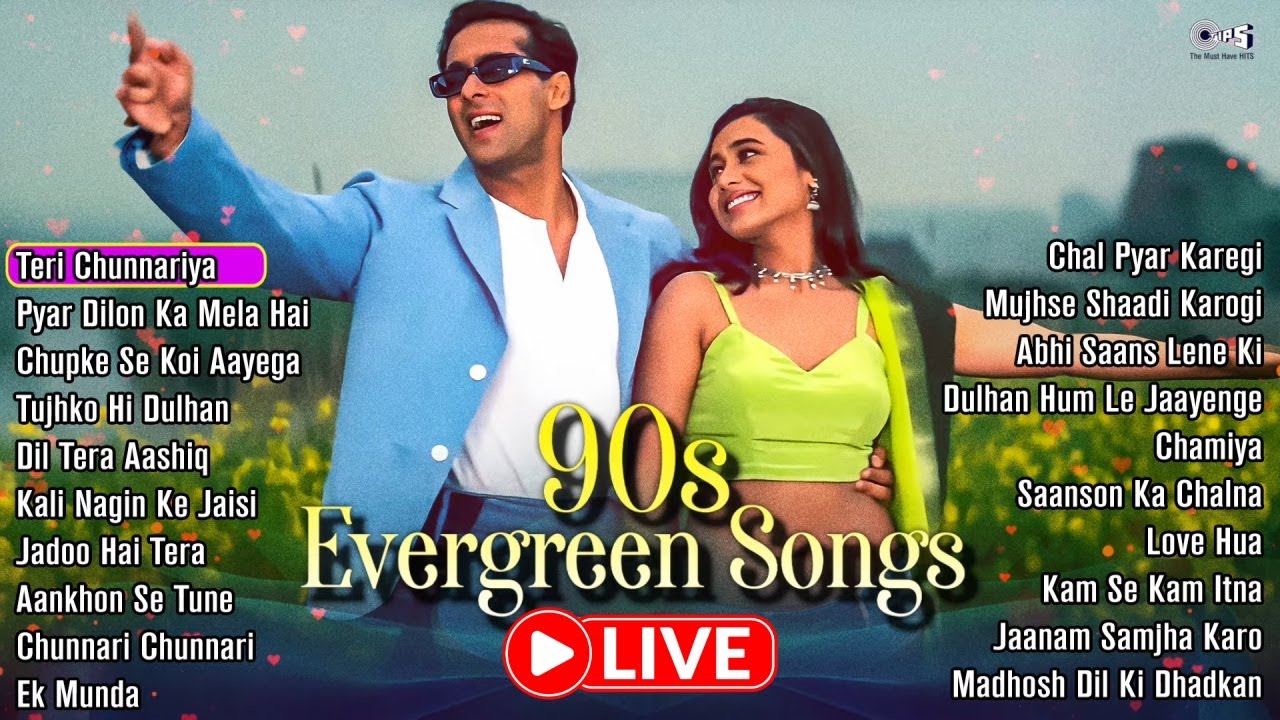 LIVE : 90s Evergreen Hits Hindi Songs ❤️ Old is Gold Songs 💘 Hindi Gana | Sadabahar Gaane Jukebox