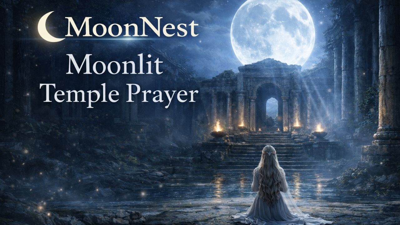 MoonNest | 月光の神殿の祈り 睡眠音楽 | Prayer in a Moonlit Temple | Sacred Ambient