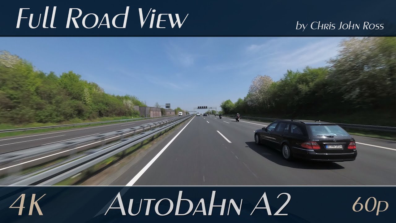 Autobahn (A2), Germany: Bielefeld - Hannover / Bad Eilsen - Auetal - Rehren - 4K Ultra HD