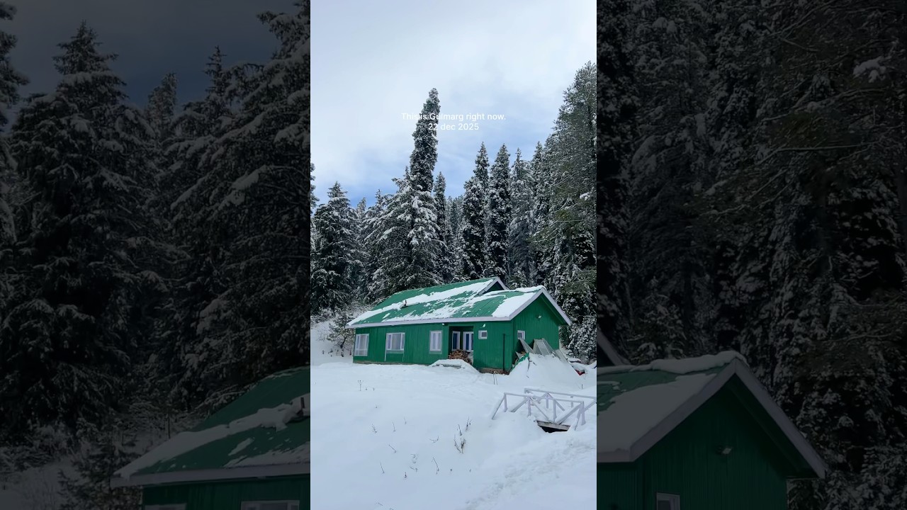 This is Gulmarg Kashmir right now. 21 Dec 2025#kashmir #mountains snowfall #gulmarg #sonamarg