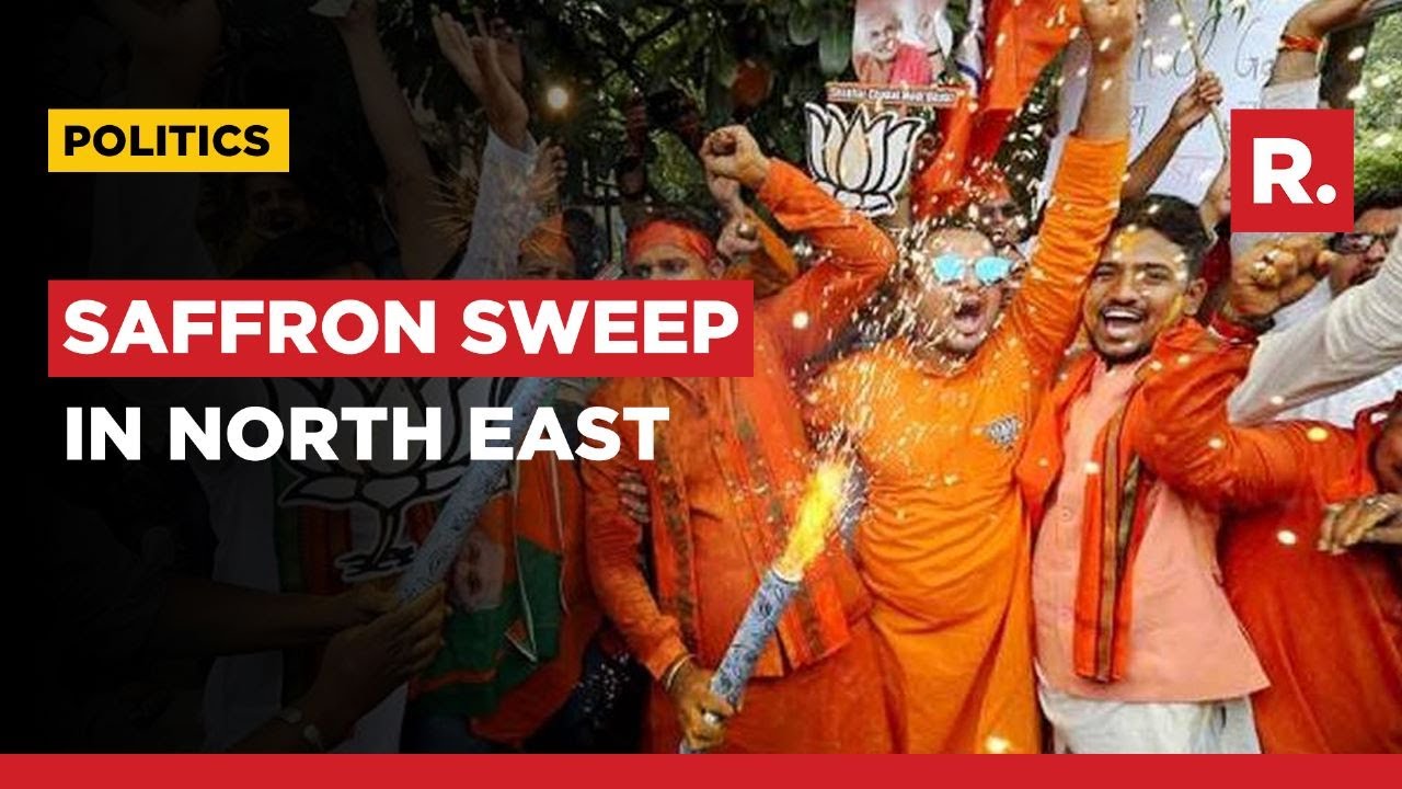 Northeast Elections: Celebrations galore at BJP HQ; Party supporters chant 'Modi, Modi'
