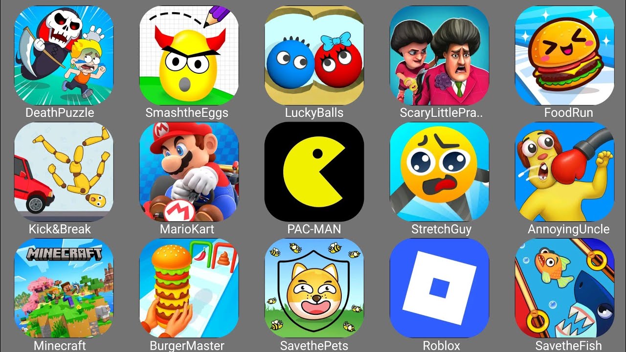 Roblox,Save The Fish, SprankySurvival, FoodRun, Car Busters,City Blox,Save The Doge,Ragdoll, Granny