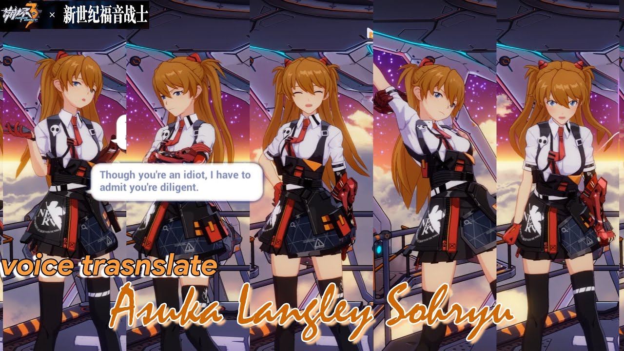 Asuka Langley Sohryu voice lines [Sub ID/EN] | Honkai Impact 3 X Evangelion