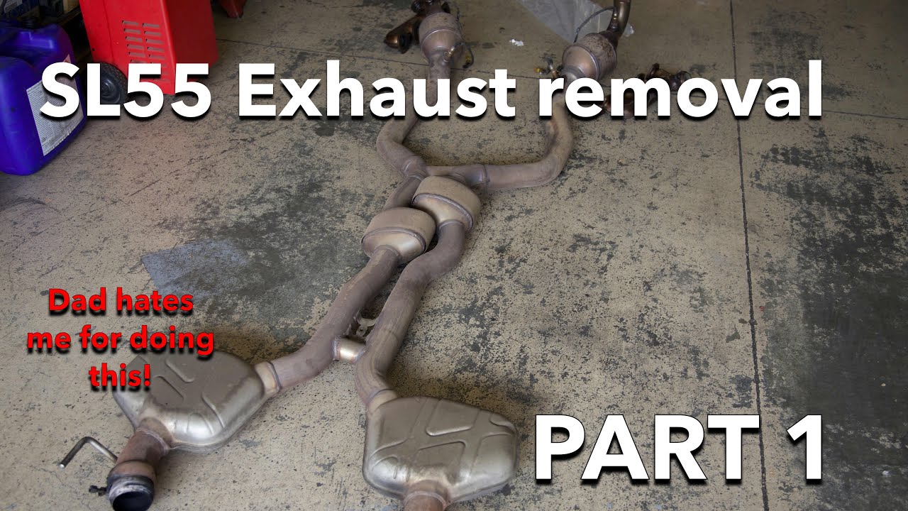 SL55 Exhaust Removal | Custom R230 Exhaust system series - Part 1