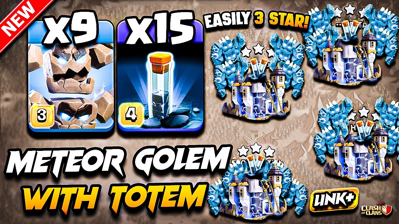 Best TH18 Attack Strategy With METEOR GOLEM (Town Hall 18) TH18 METEOR GOLEM Attack With TOTEM 2026