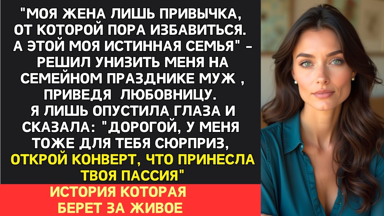 Мой муж хотел унизить и растоптать меня на празднике при всей нашей семье. Но сюрприз ждеал его...
