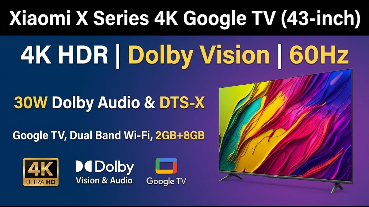 Xiaomi 43-Inch X Series 4K LED Smart Google TV Full Review | Review in Hindi | Features