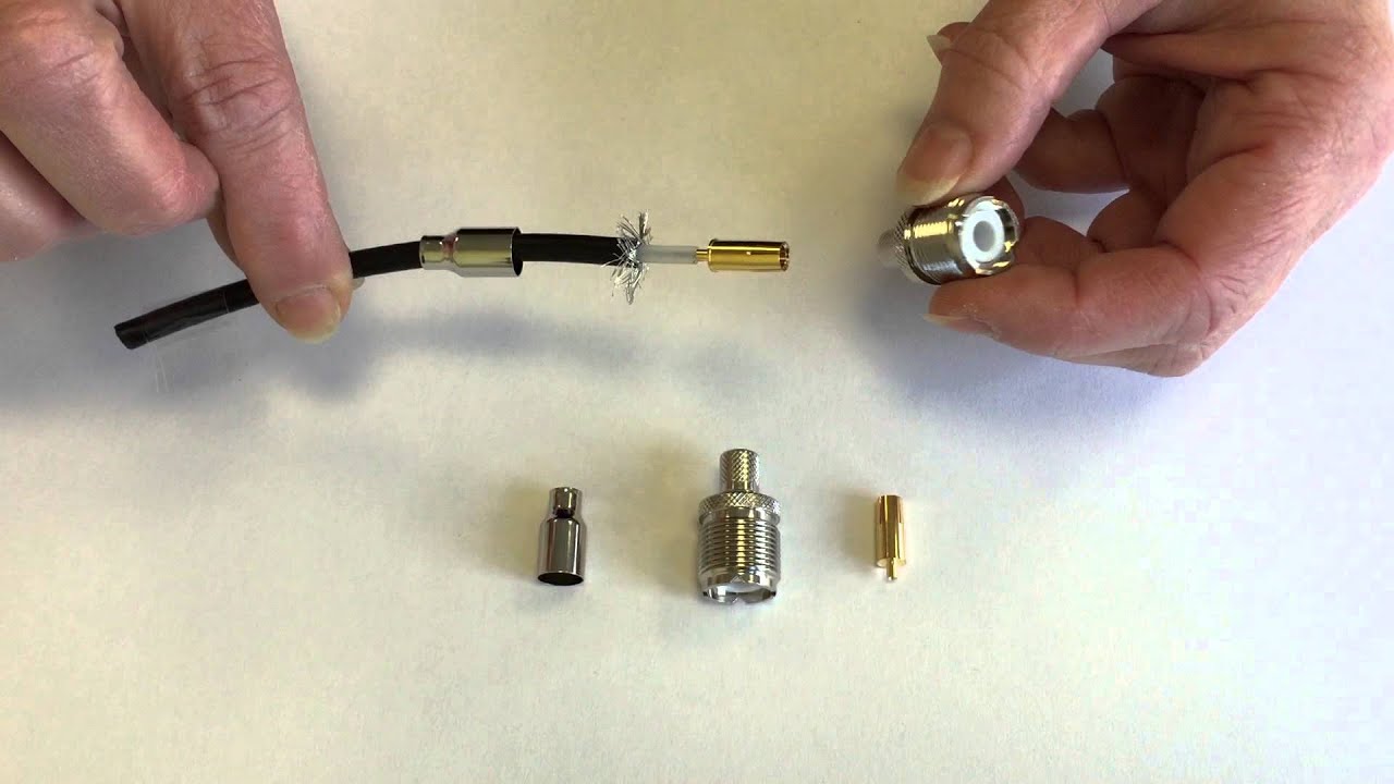 Montageanleitung-94: UHF-Kupplung, gerade, Crimpausf&uuml;hrung, RG 58