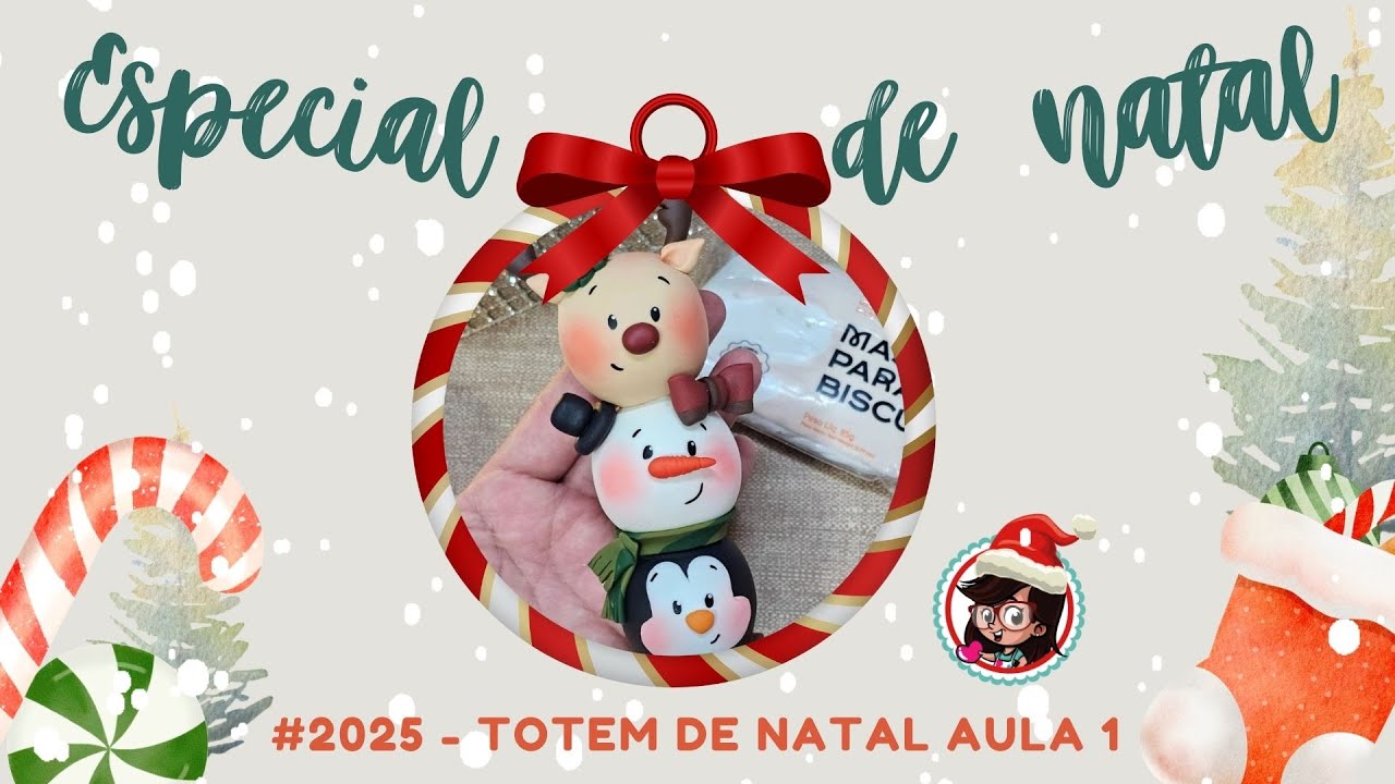 Totem de Natal passo a passo em biscuit (sem molde)