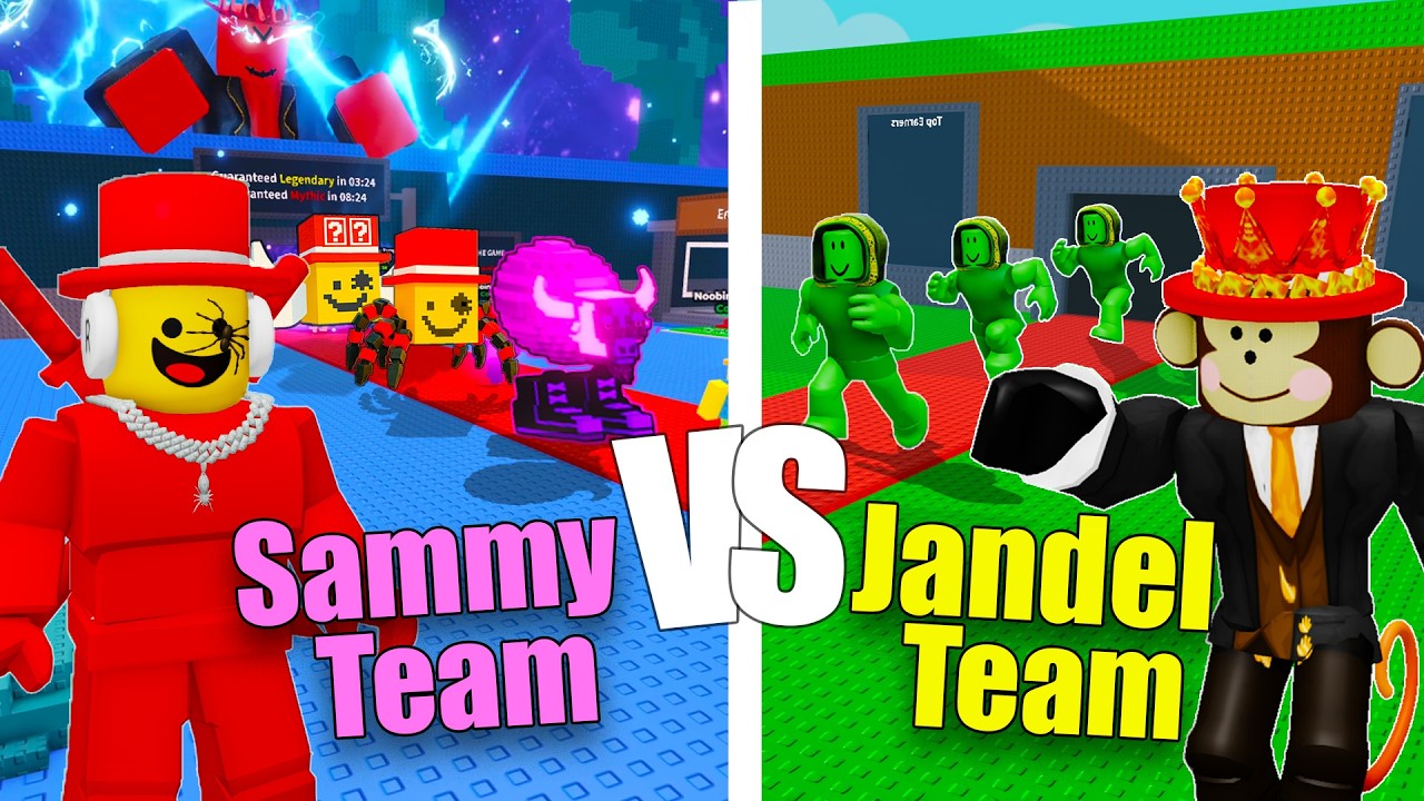 ADMIN ABUSE WAR 😱 Team SAMMY vs Team JANDEL 🤩  FUNNY MOMENTS  - Steal a Brainrot