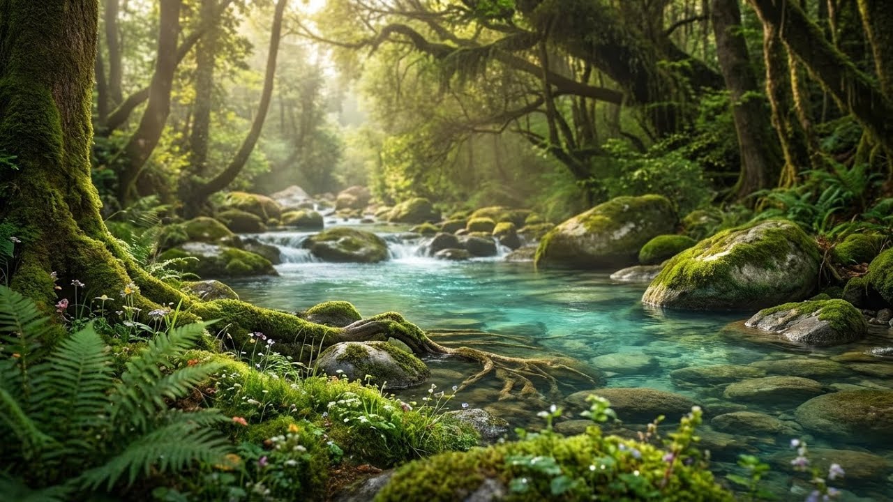 Relaxing Forest Stream Music 🌿 Calm Nature Sounds for Stress Relief & Sleep