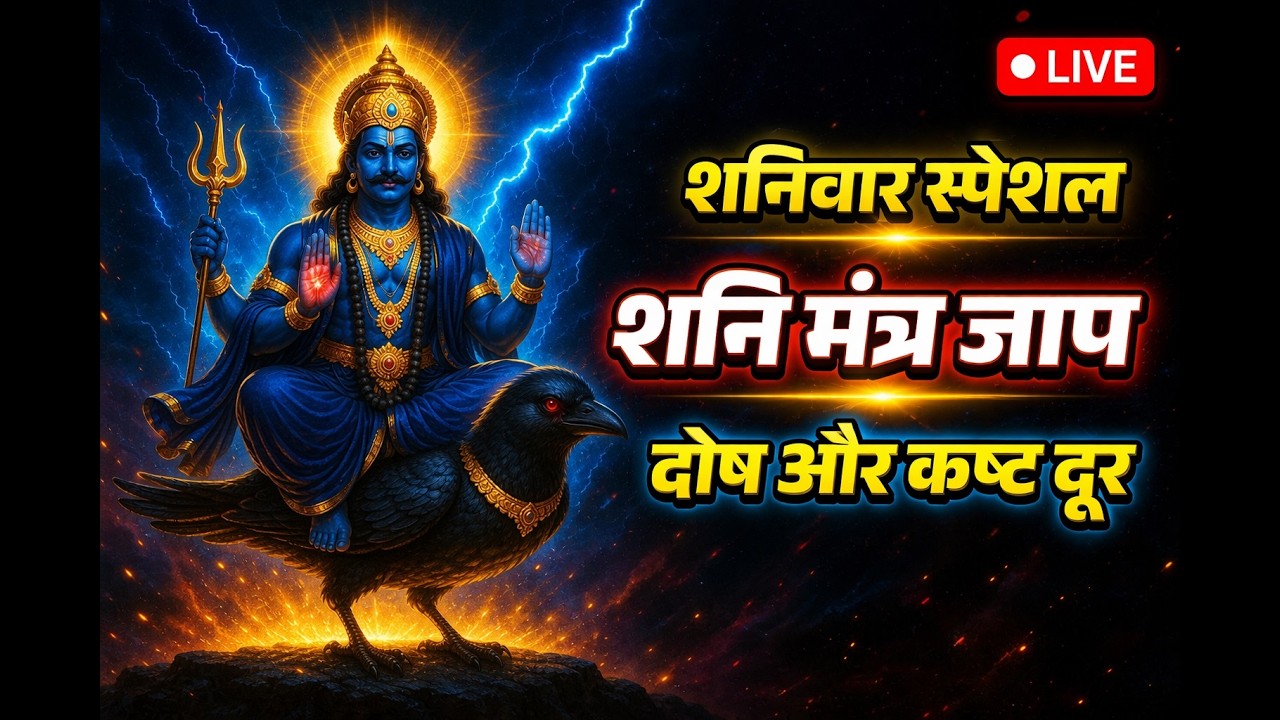 🔴 LIVE | आज शनिवार को जरूर सुनें शनि मंत्र जाप | शनि देव करेंगे दोष, बाधा और संकट दूर