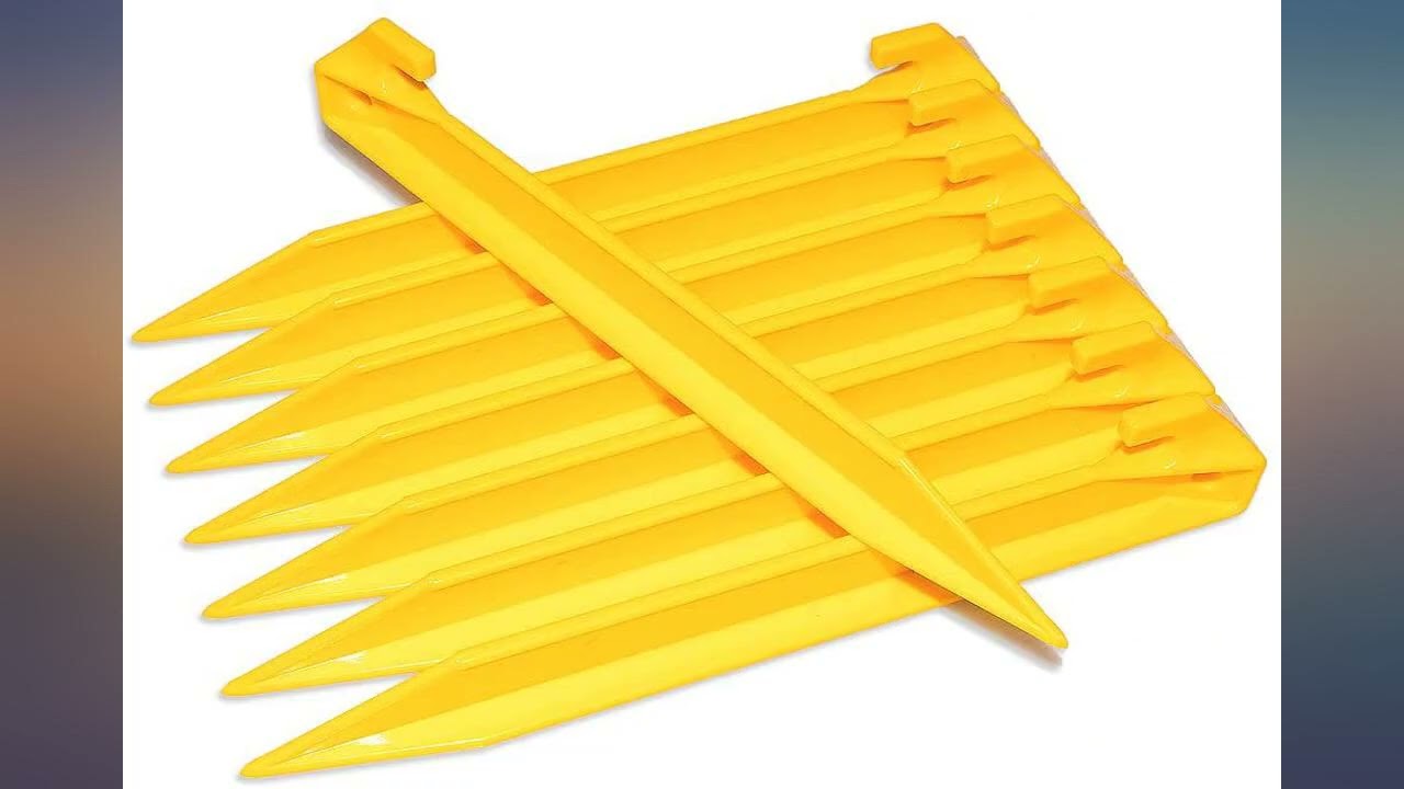 Hikemax 10//30 Pack Plastic Tent Stakes - 9 Inch Heavy Duty Beach Tent Pegs Canopy review