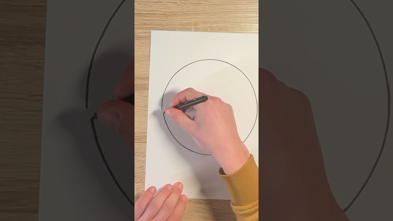 Tracer un cercle parfait &agrave;la main⭕️ #perfectcircle #tutorial #dessin #foryou