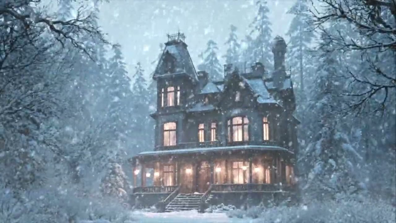 Quiet Cabin Nights Ambience with Soft Fire and Gentle Wind for Deep Relaxation and Focus