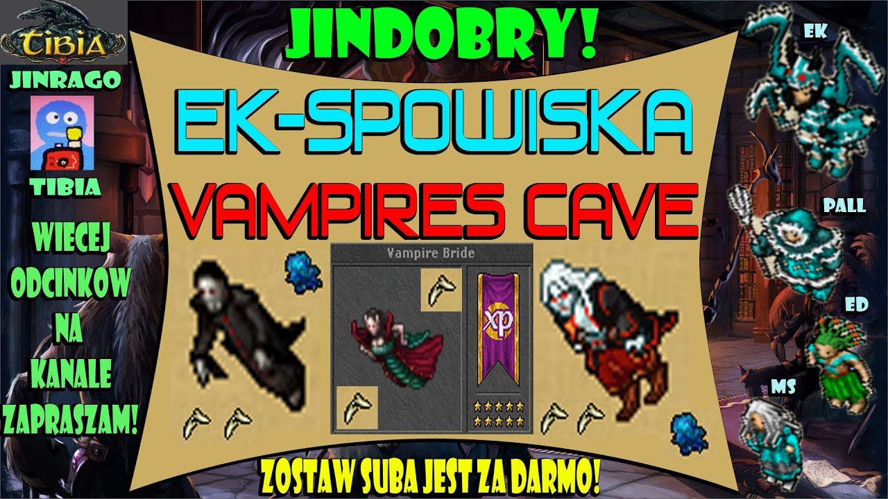 Tibia - Vampiers Cave Exp/Profit 125 EK-spowiska