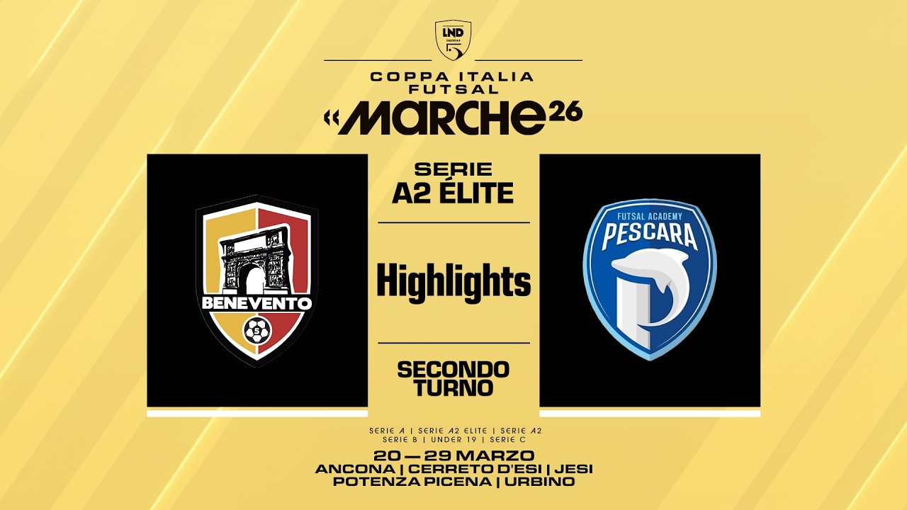 Benevento 5-Academy Pescara 5-2 | Gol e highlights | Coppa Italia Serie A2 Élite 25/26 | 2° turno