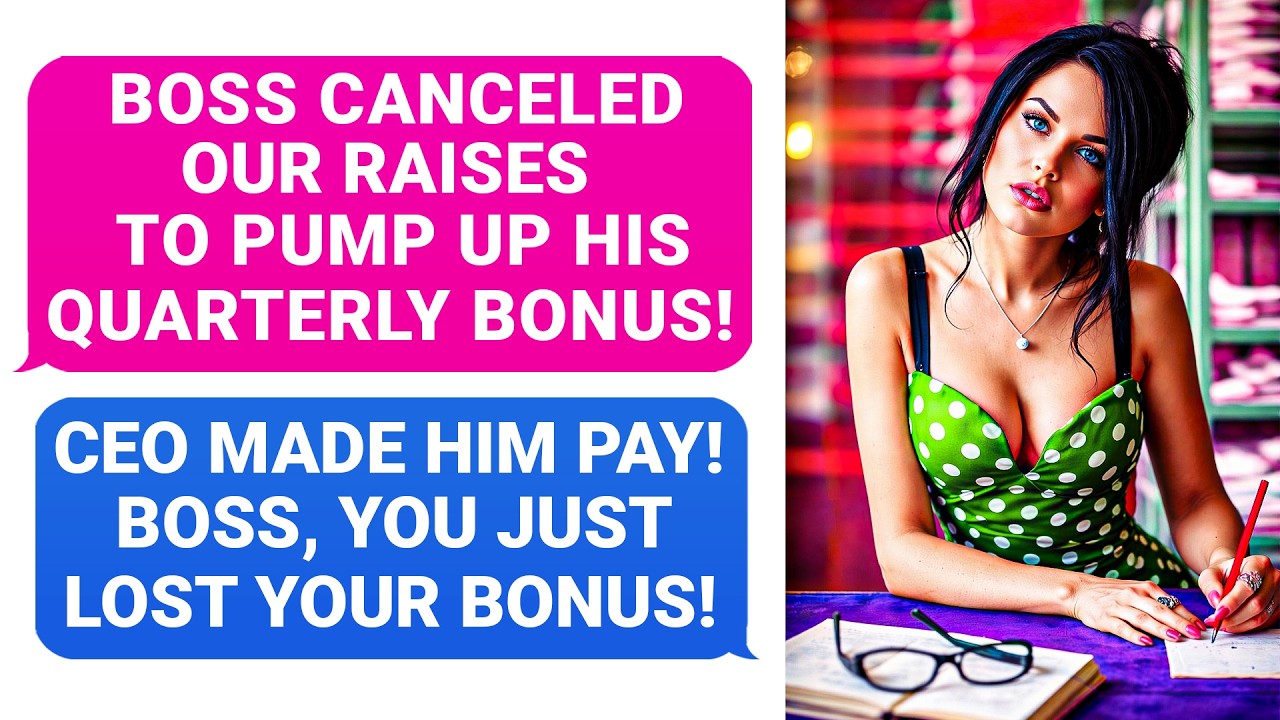 Boss CANCELED Our Raises to Pump Up His BONUS!  The CEO Made Him Pay and He LOST His Bonus! r/PR