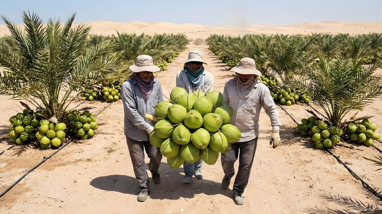 Unbelievable! How Coconuts Are Grown in the Desert and Processed at Industrial Scale