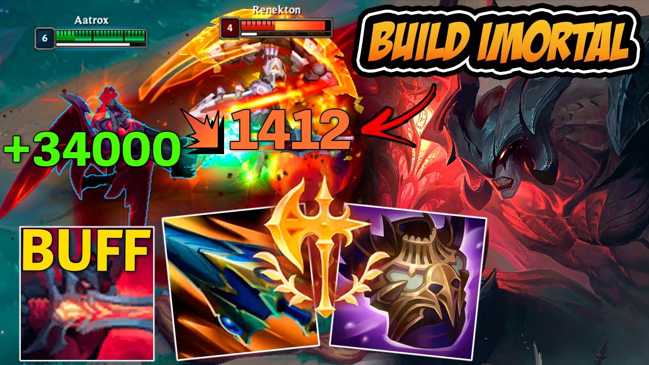 AATROX FICOU IMORTAL NO TOP COM ESSA BUILD DEPOIS DO BUFF OP DE CURA