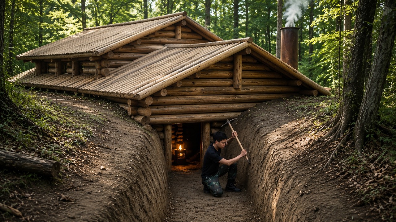 I Spent 150 Days Building a Wooden House, Surviving, and Cooking in the Rainforest