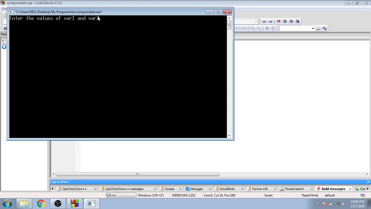 Programming - Using variable