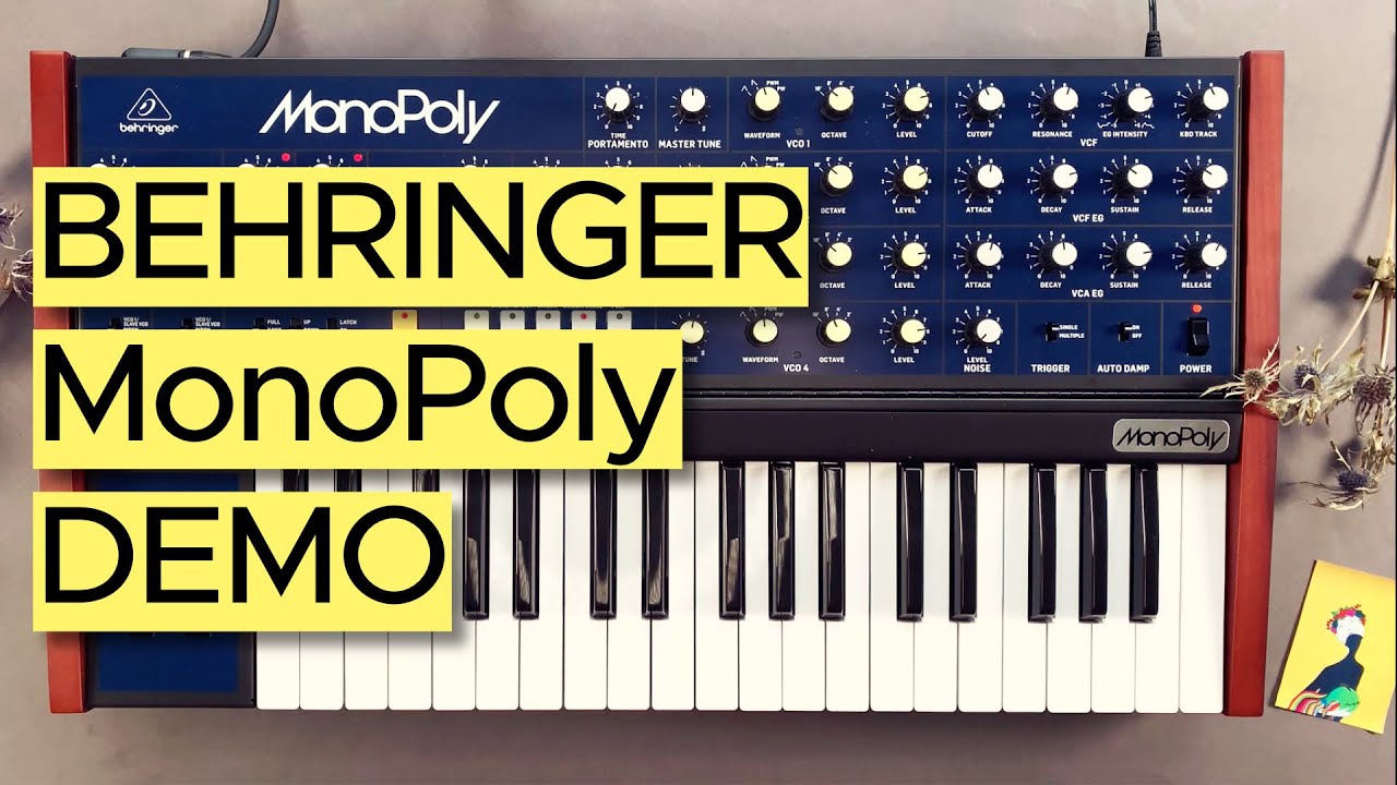 Behringer MonoPoly Sound Demo (no talking) with Patches for Ambient, Techno and Electronica