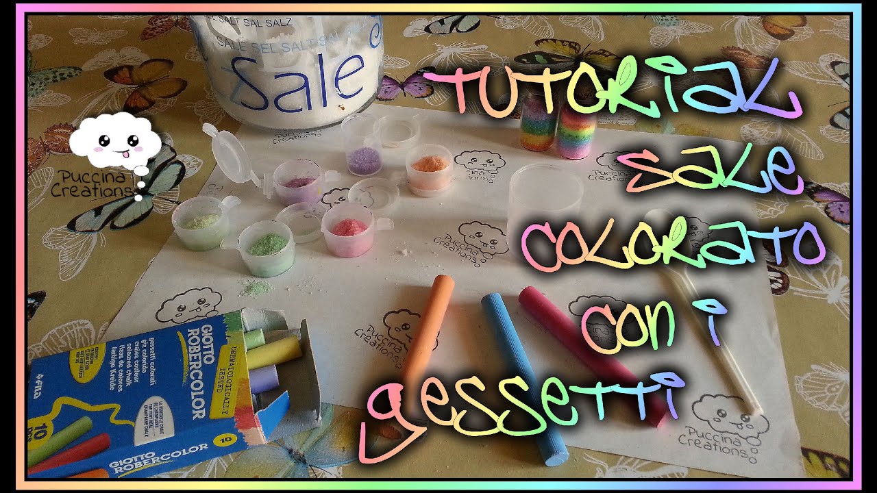 DIY Tutorial sale colorato con gessetti | PuccinaCreations