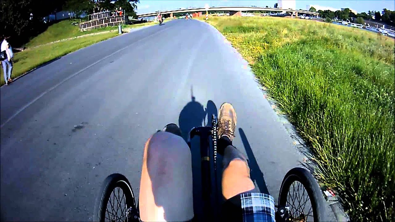Homemade Carbon Fibre Recumbent Trike, Part 2, Test Ride