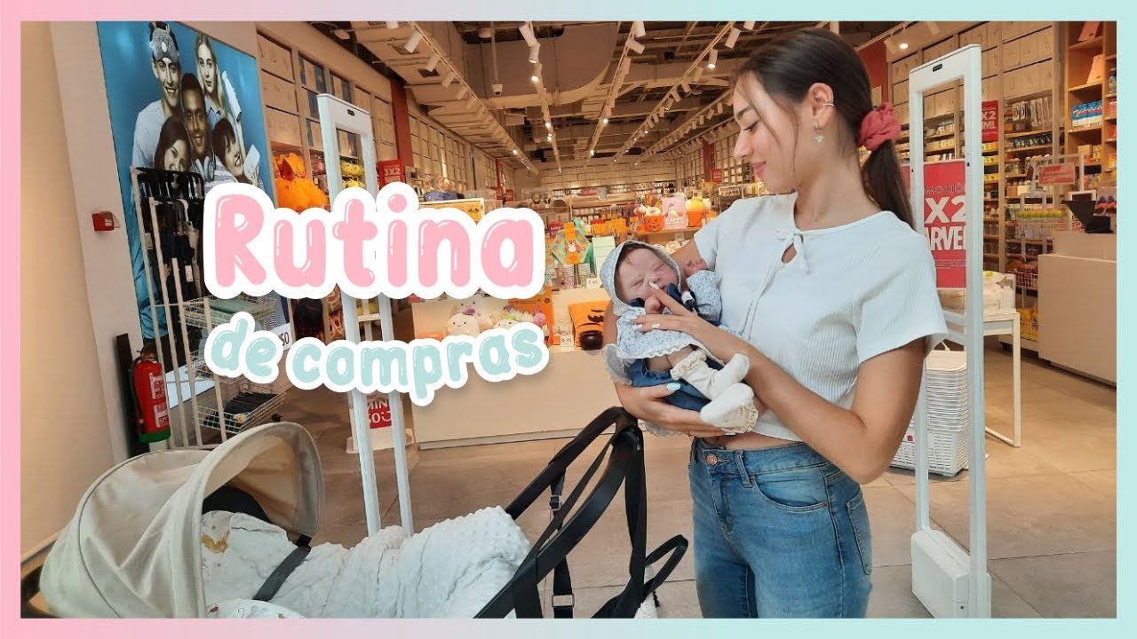 (Día 2) 🛒DE COMPRAS / SHOPPING con mi BEBÉ REBORN Caeli - Ada Sweet