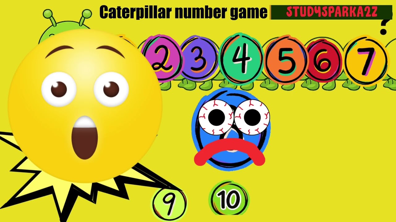 Caterpillar number game|Counting 1to 10