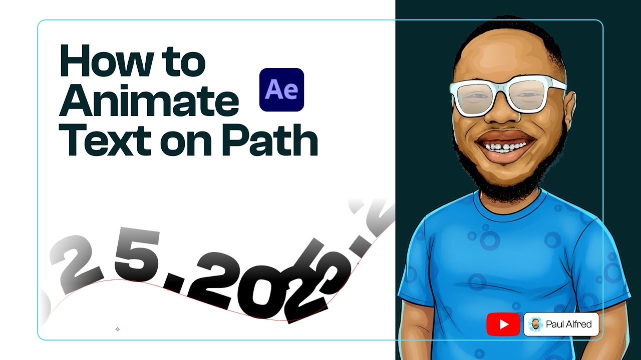 How to animate text layer on a path in Ater Effects | Tutorial