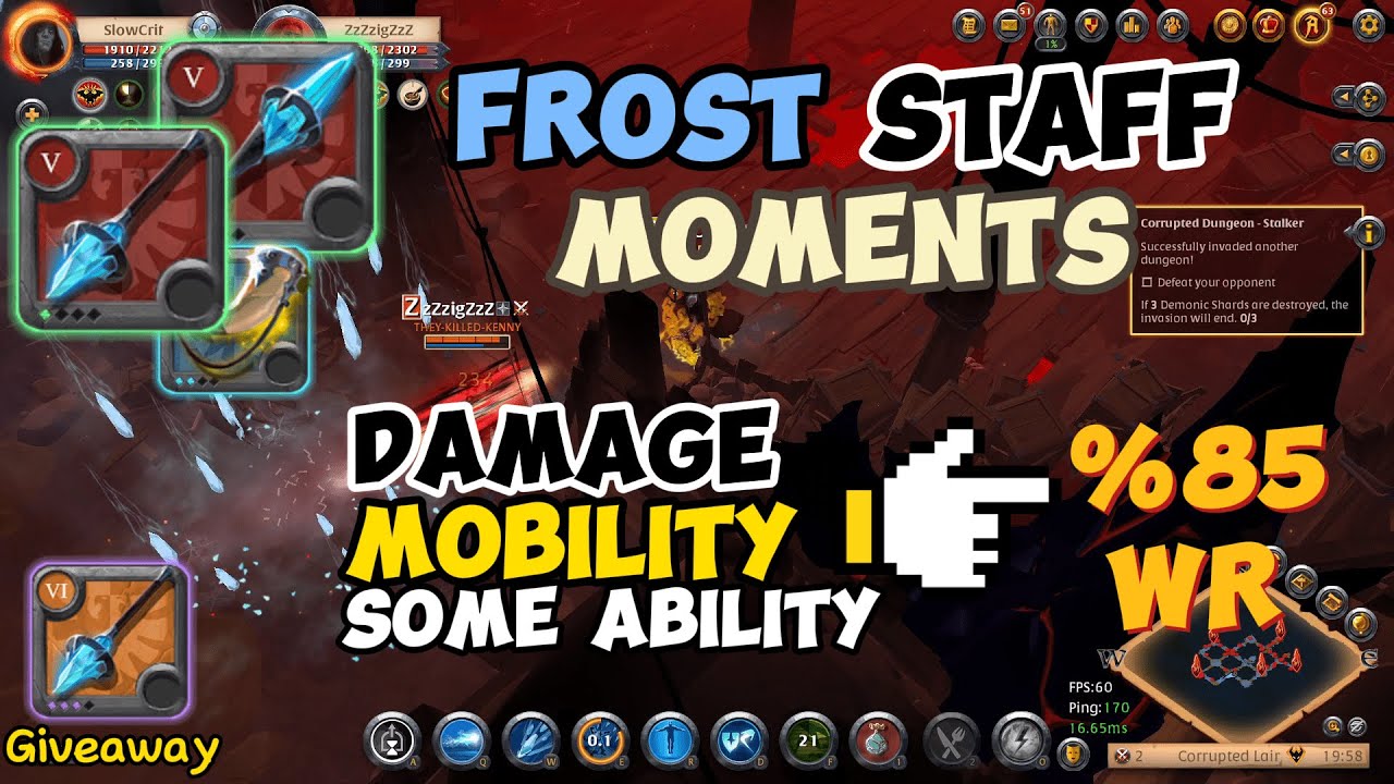 FROST STAFF CORRUPTED DUNGEON HIGHLIGHTS ! | 6.3 GIVEAWAY | #albiononline #corrupteddungeon