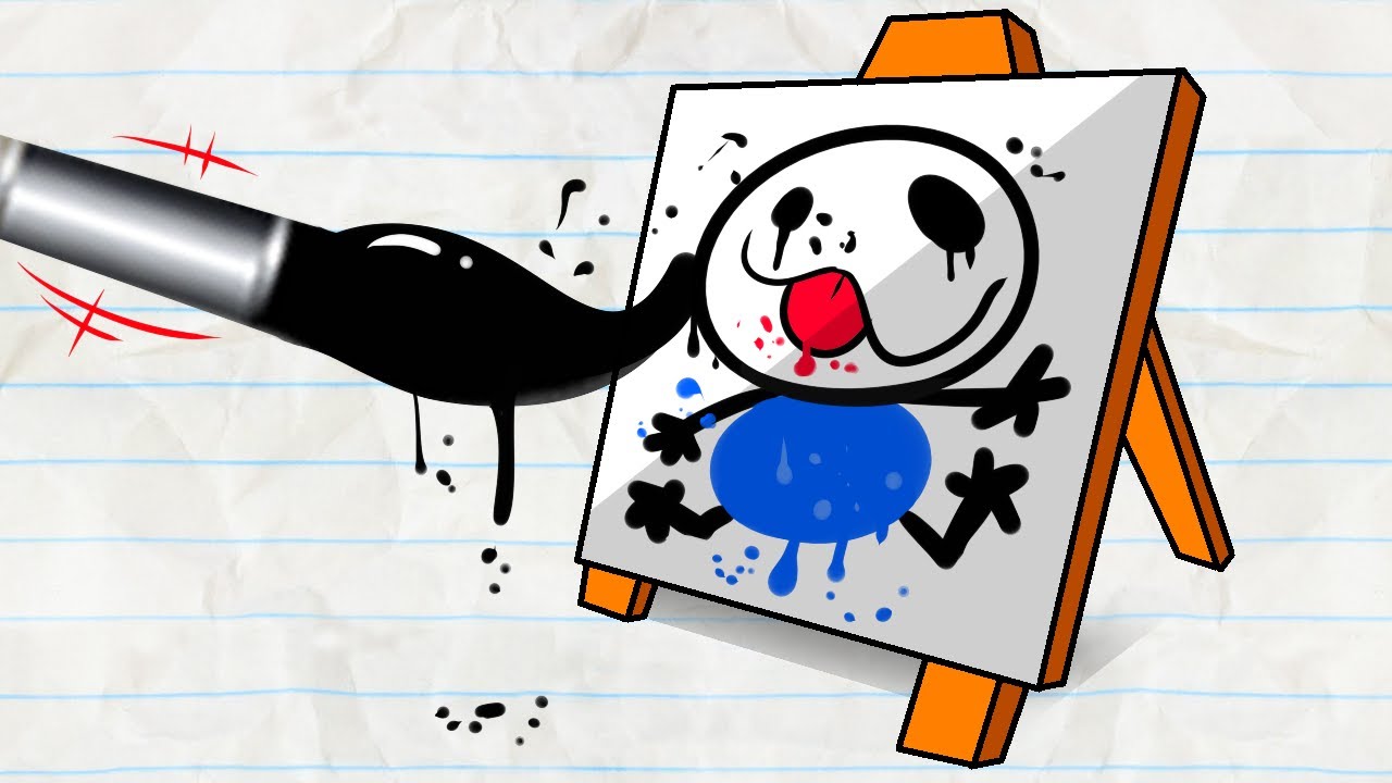 Portrait In Spaz | Pencilmation Cartoons!