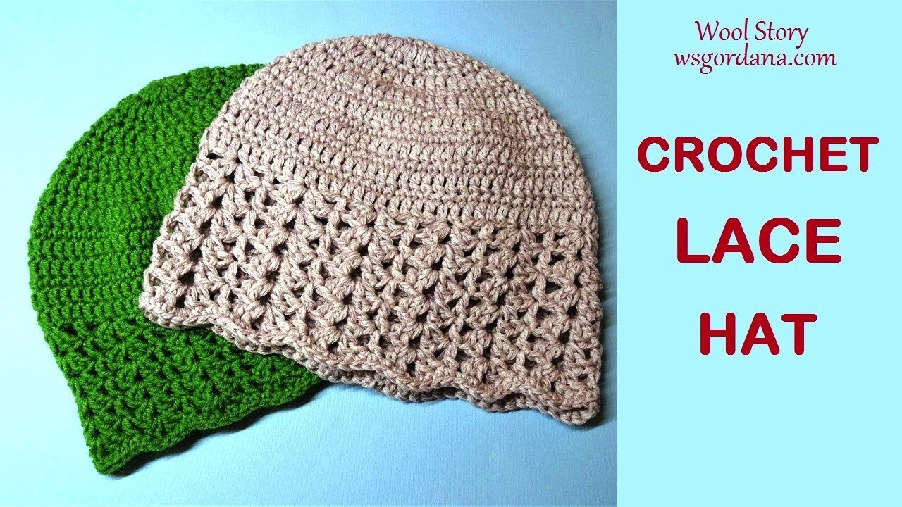 How to Crochet a Lace Hat For Beginner (Heklana kapa)