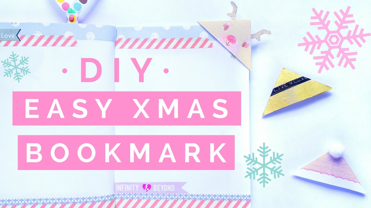 【DIY】 How to Make an Easy Christmas Bookmark ★! (Sub Espa&ntilde;ol)
