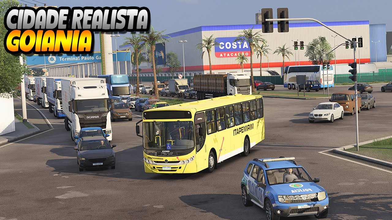 CIDADE REALISTA DE GOIANIA NO SIMULADOR DE ONIBUS - ETS 2 BUS