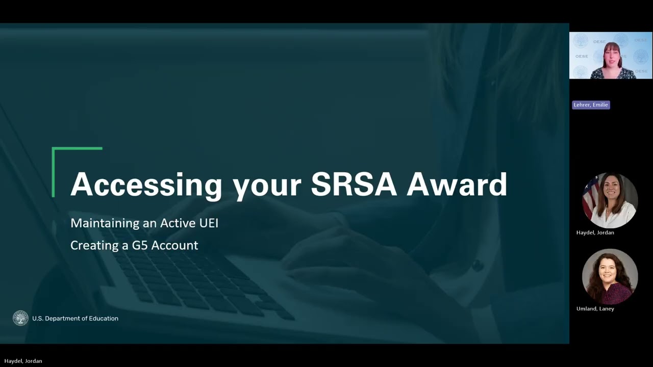 Приветствие и ориентация для грантополучателей SRSA на 2026 финансовый год