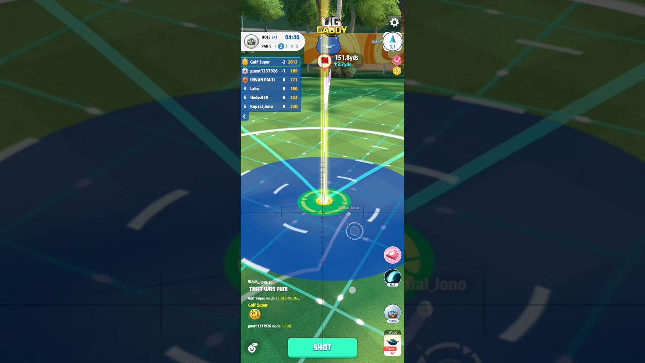 How to dunk shot in Golf Super Crew