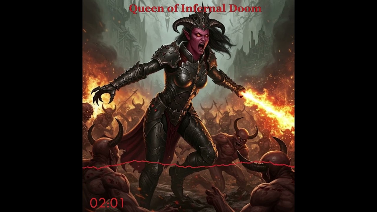 HarkDark - Queen of Infernal Doom (Suno AI - Industrial Metal)