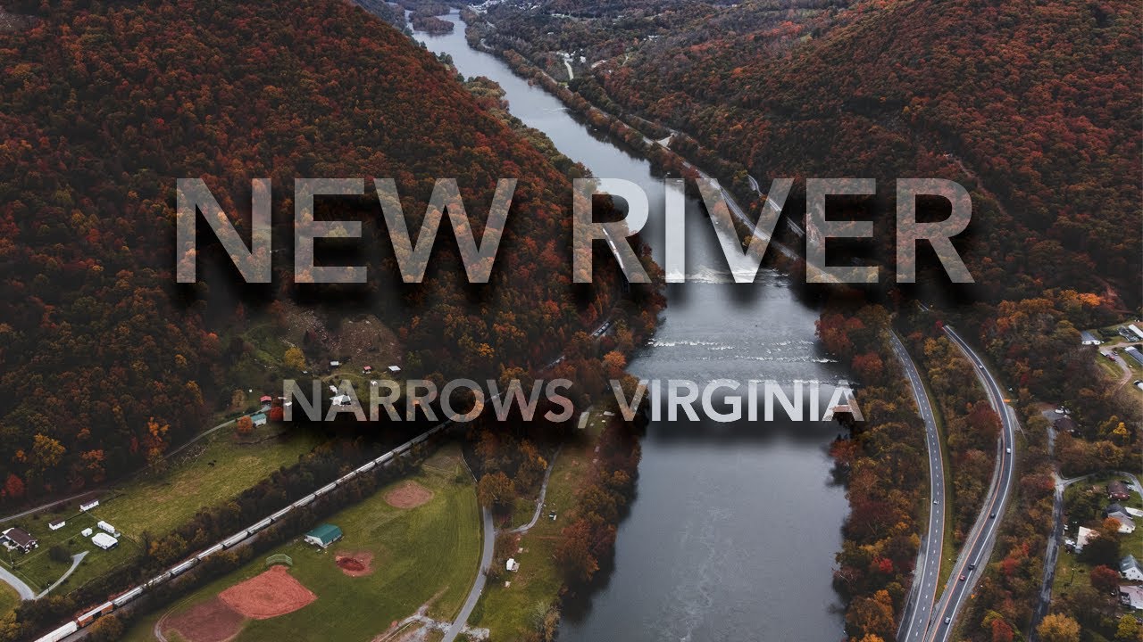 Narrows, Virginia / New River - DJI Mini 2 - Drone Video