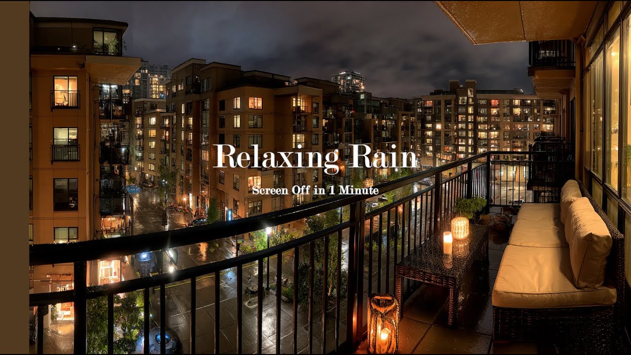 도시의 밤, 불빛과 스며드는 빗소리🌧️🌃| Rainy Night in the City Lights | Relax time_InsomRain🎧[Screen off 1min]