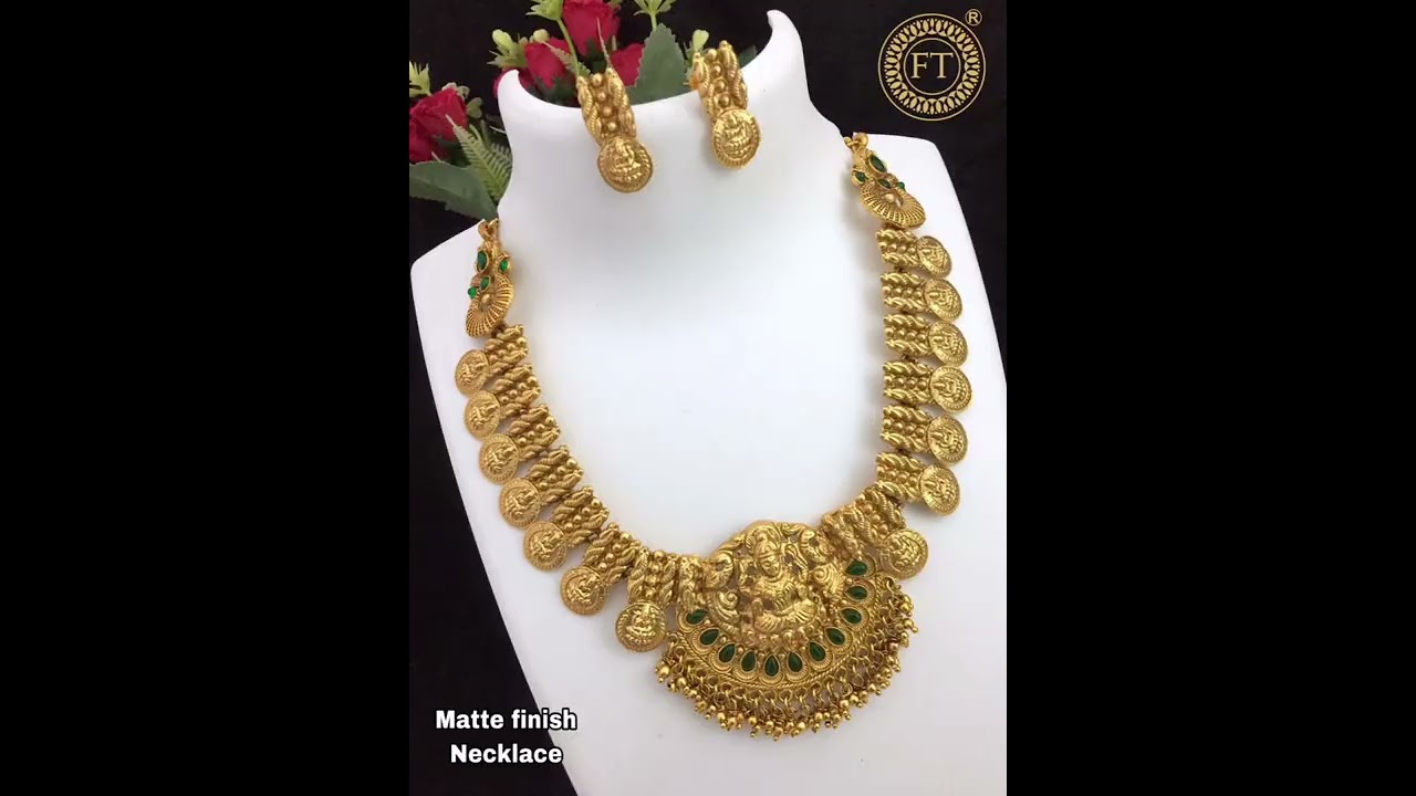 Brass/Micro Gold Necklace Set/Real kempu bangles/Matte Semi Bridal/kolhapuri,German silver Neckset/
