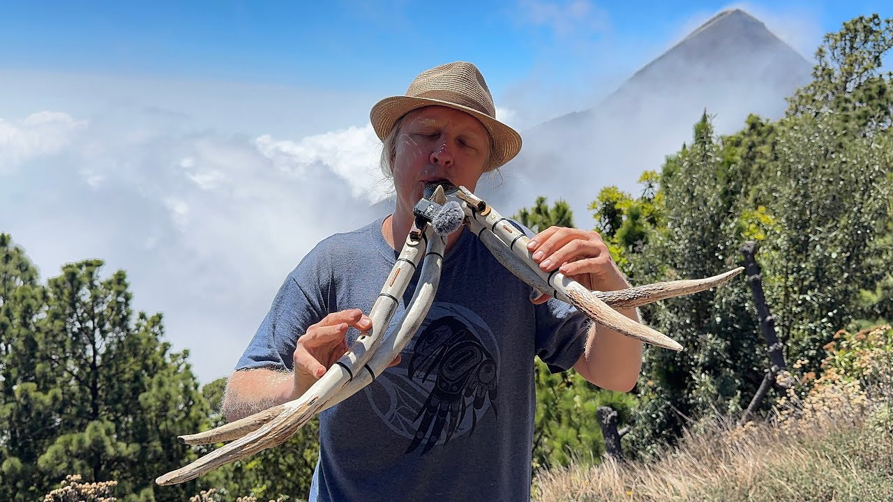 Enchanting Antler Flute Music at Volcán de Fuego | Rootflute