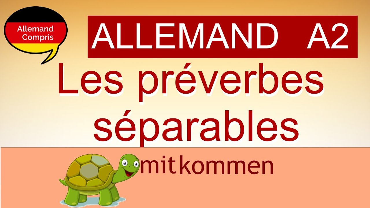 🇩🇪 Les préverbes séparables en allemand