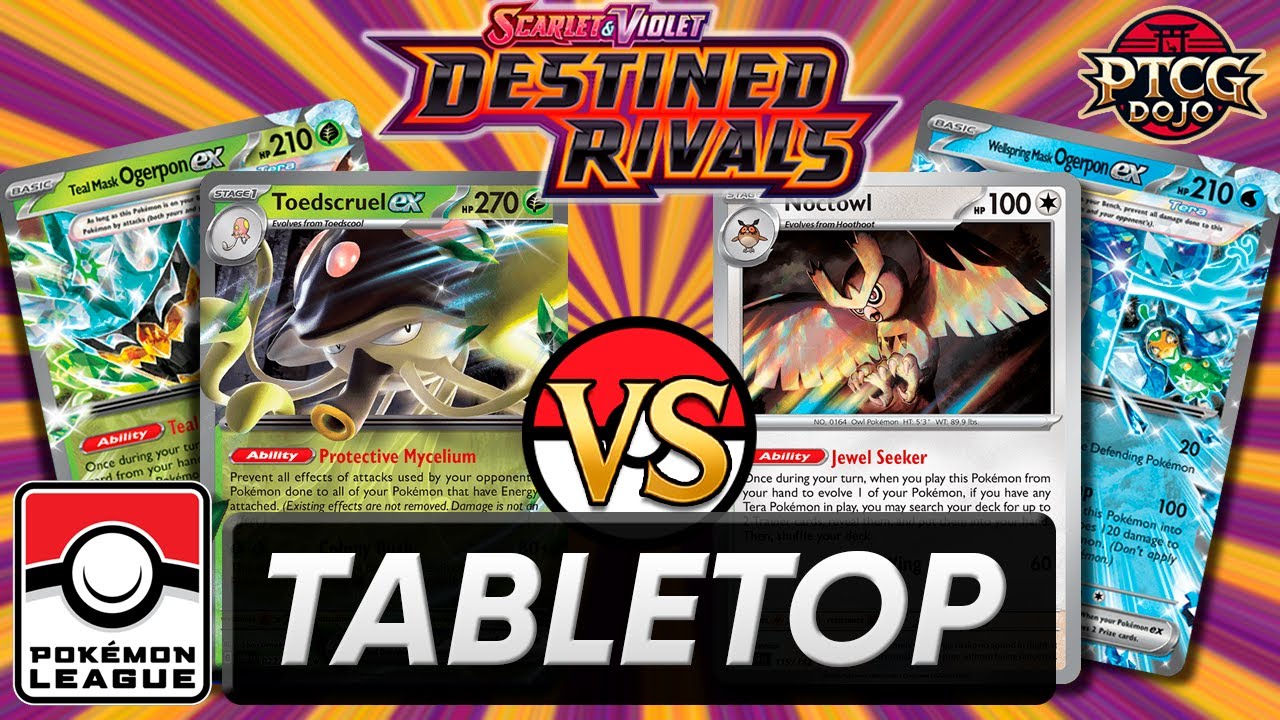 Toedscruel ex vs Tera box | Destined Rivals | Local Pokemon League Tabletop Gameplay